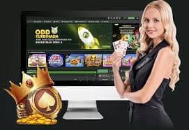 Antarmuka dashboard permainan dengan navigasi olahraga dan kasino